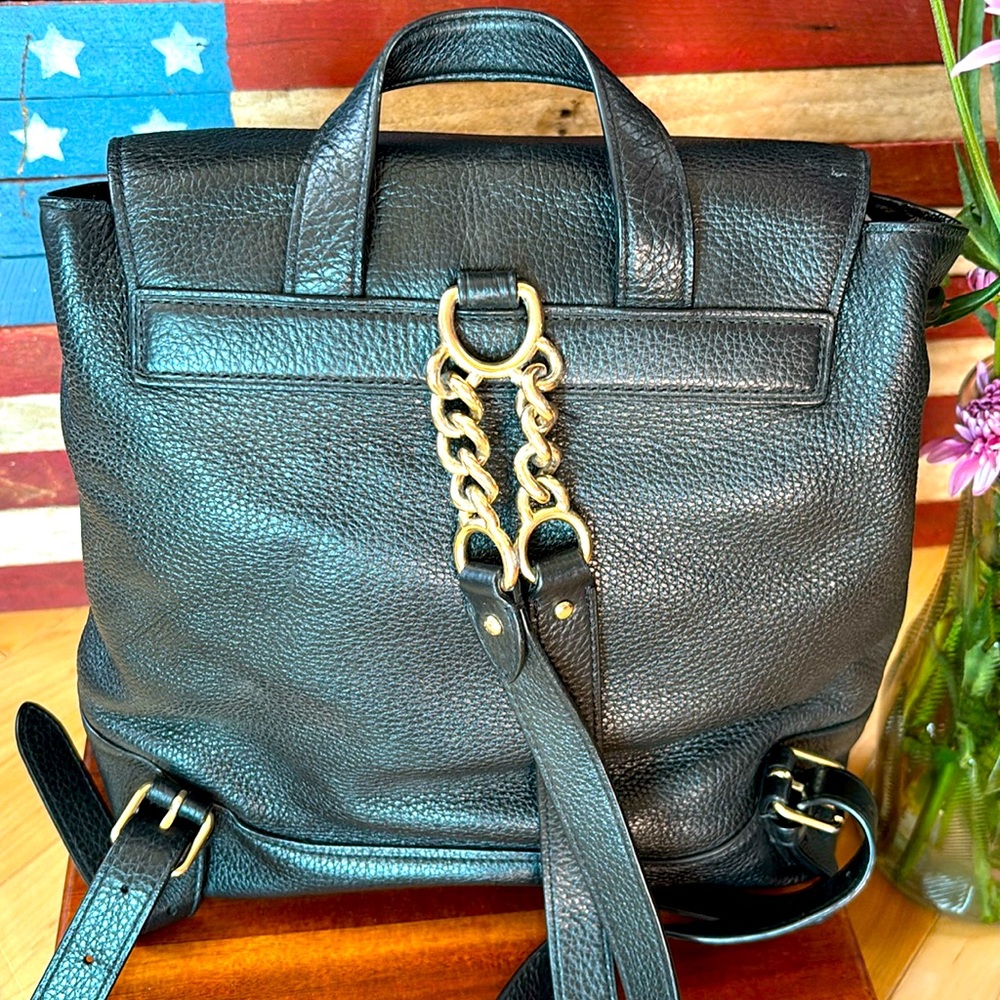 Coach Black Leather Backpack - Picture 3 of 8